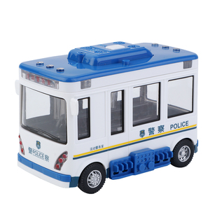 创意仿真回力声光警务车警察巡逻车冲锋车带音乐灯光儿童玩具礼物