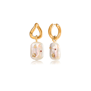 AmberLollipop淡水巴洛克珍珠耳环女小众轻奢银耳饰巴洛克系列