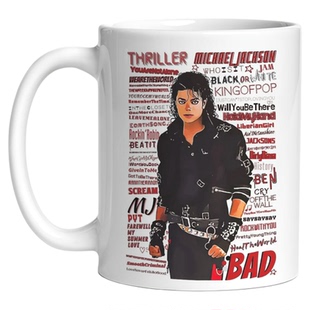 Michael Jackson马克杯迈克尔杰克逊周边水杯牛奶咖啡杯陶瓷杯子