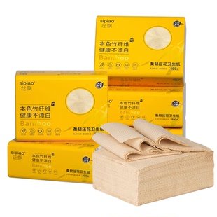 丝飘U品本色柔韧压花卫生纸大包厕纸平板家用实惠装整箱厕所草纸