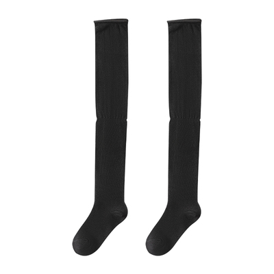 Enjoy it咖色过膝袜女秋冬羊毛保暖长筒堆堆袜显瘦高筒袜搭配靴子