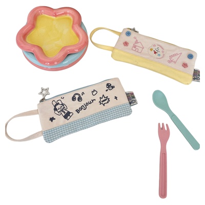 BONJOUR原创女生手提便携笔袋