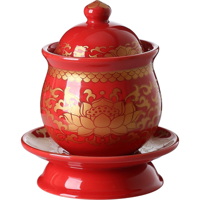 供水杯陶瓷供杯家用供茶杯圣水杯