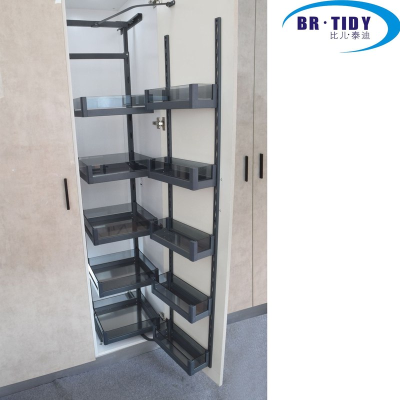 厂家直销大怪物拉篮厨房橱柜高柜拉篮橱柜多功能联动拉篮阻尼导轨