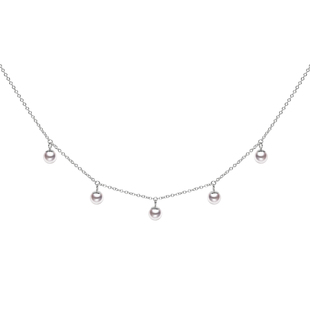 GiO珠宝 18K金Akoya海水珍珠满天星项链女颈链百搭锁骨链气质感