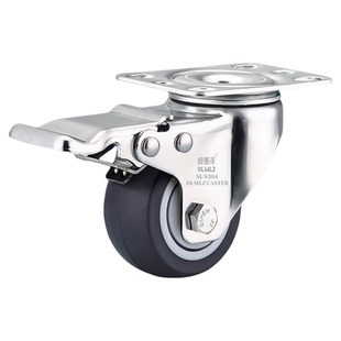 304不锈钢万向轮1.5寸2寸3寸4寸5寸户外专用静音橡胶脚轮防雨水轮