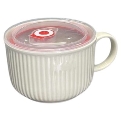 带盖简约陶瓷单耳北欧上班宿舍