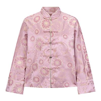 【清】莨西子新中式国风100桑蚕丝宋锦工艺春款外套女高级感上衣