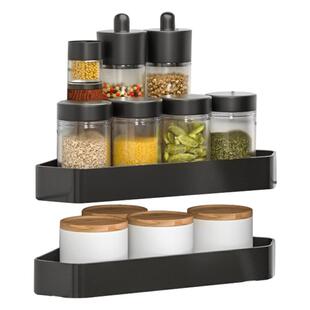 厨房置物架子壁挂免打孔放调味调料用品家用大全厨具收纳神器挂架