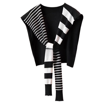 条纹针织披肩女|超6000次加购