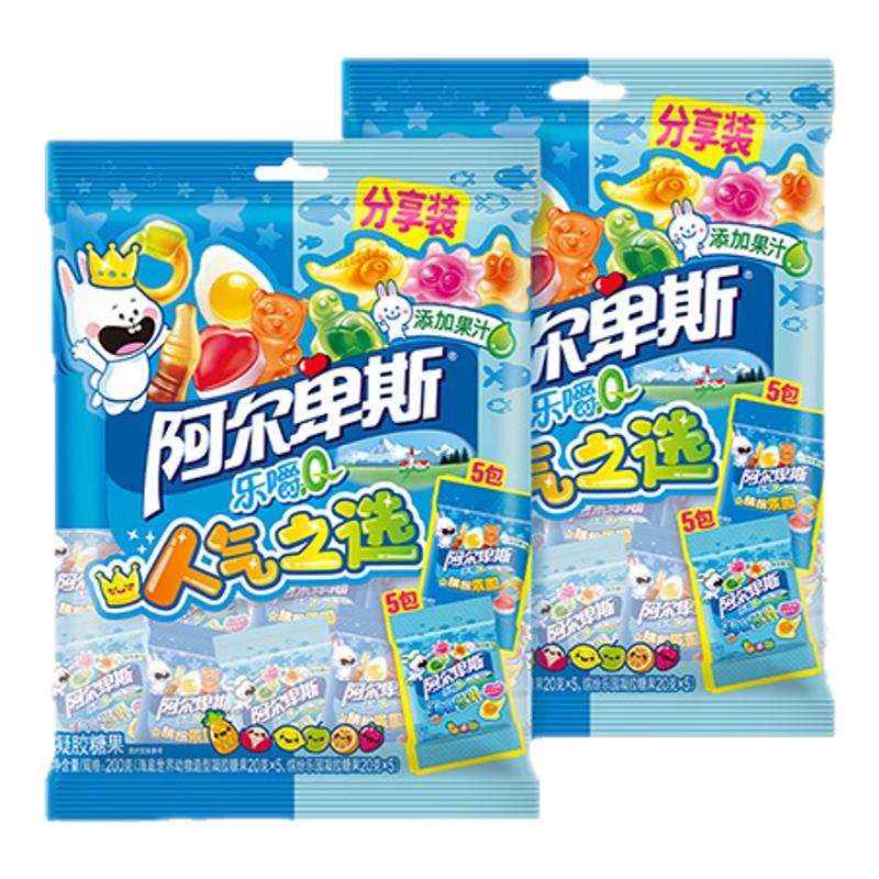 【李佳琦直播間】阿爾卑斯樂(lè)嚼Q橡皮啫喱糖混合水果汁夾心軟糖