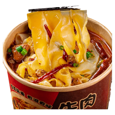 牛肉板面太宽面和桶装非油炸