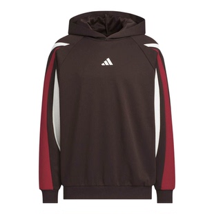 adidas阿迪达斯男子篮球运动训练休闲针织连帽套头衫卫衣KT0619