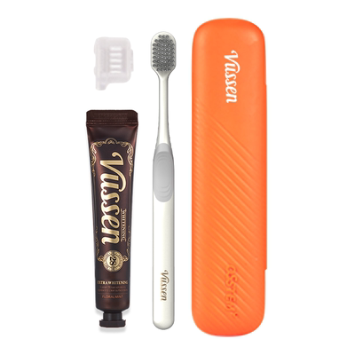 vussen细毛牙刷软毛牙膏旅行装