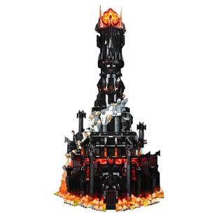 BrickBling适用于乐高灯饰10333指环王巴拉都黑塔积木灯光展示盒
