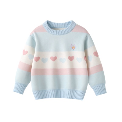 史努比女童冬季毛衣2026新款儿童加绒打底上衣女孩秋冬保暖针织衫