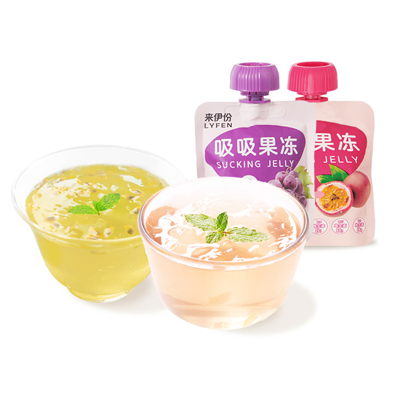 来伊份吸吸果冻78g果味儿童低脂营养吸式果冻办公休闲零食来一份