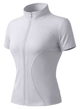 肩速干衣拉链开衫瑜伽服夏