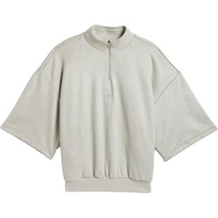 Adidas/阿迪达斯官方正品秋季新款男女半拉链立领短袖卫衣IN7712