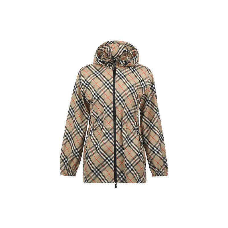 【自营】BURBERRY/博柏利女士FW25马术骑士徽标连帽休闲女装外套