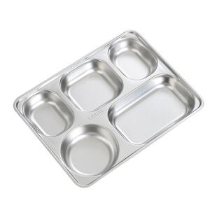 316不锈钢餐盘幼儿园卡通饭盒学生食堂打饭快餐盘分格大人饭盘子
