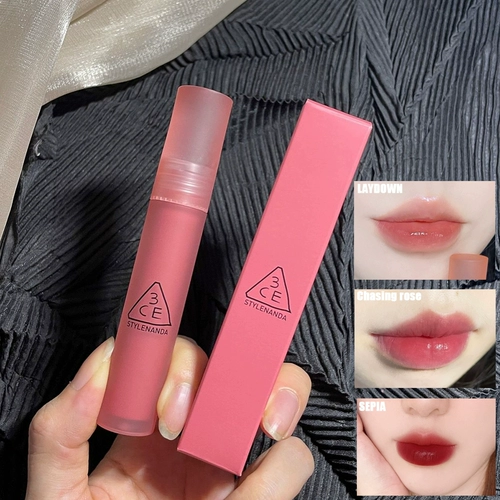 3ce Water Misty Lip Glaze, красная вода, дрэб -облака прокладка зеркало темно -горькое кофе -цвет Новый продукт