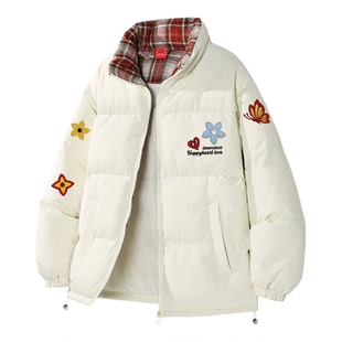 查尔斯桃心夹克棉服男款2025新款冬季潮男生过冬棉衣情侣冬装外套