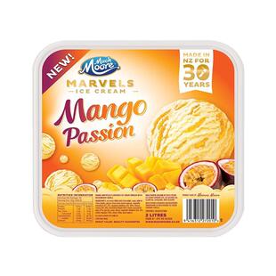 玛琪摩尔新西兰原装进口冰淇淋芒果牛奶大桶装冰激凌甜筒水果雪糕