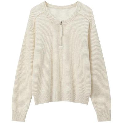 LAGOGO亮丝松弛感落肩针织毛衣