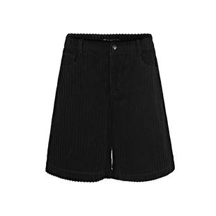 【秒杀】S·DEER圣迪奥女装冬季新款宽松阔腿灯芯绒短裤S21480902