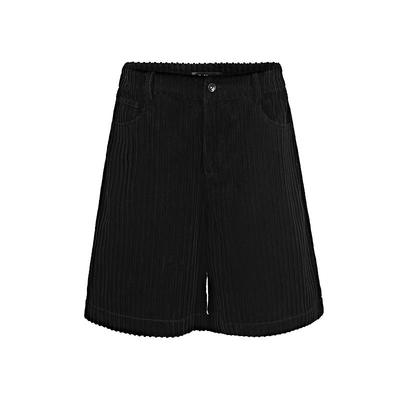 s.deer插袋宽松阔腿灯芯绒短裤