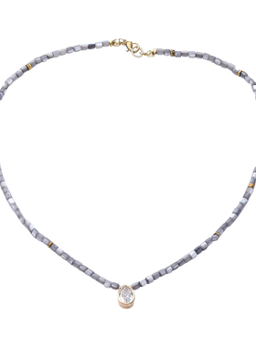 天然马蹄螺珠串珠项链