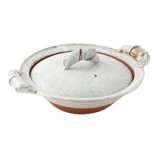 日本独步炎原装进口新款家用平底宽口炖煮砂锅耐高温土锅砂锅煲汤