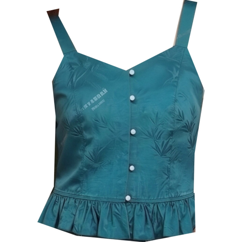 服装定制缝纫加工真丝蚕丝香云纱夏季清凉短款露肩一米布背心吊带