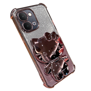 适用vivoy500i手机壳vivo保护y500i硅胶套V2531A带镜头膜全包防摔透明voy支架镜子voviy女新款可爱卡通高颜值