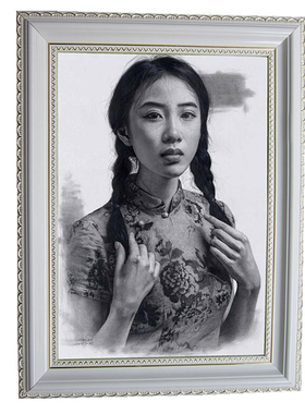 4开素描画框写真广告8实木相框