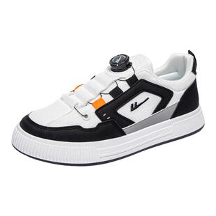 回力男鞋秋季旋钮板鞋男款2025新款免系带男士休闲运动小白鞋子男