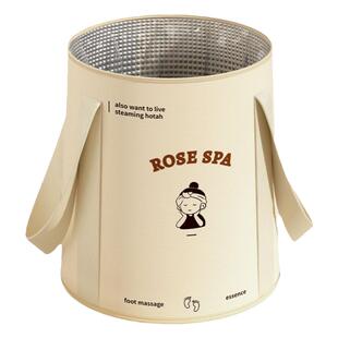 秦岚同款可折叠泡脚桶便携式旅行过膝盖简易家用洗脚足三里浸脚袋