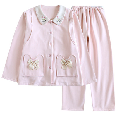 德绒月子服冬加厚外穿孕妇睡衣