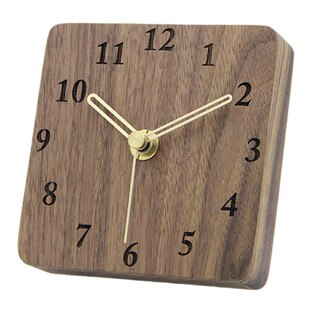 北欧台式钟表实木座钟客厅简约桌面摆件静音现代创意台钟