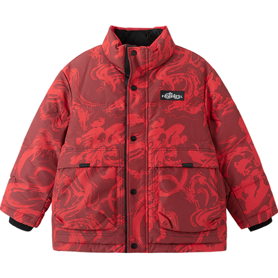 巴拉巴拉中长款加厚儿童羽绒服厚