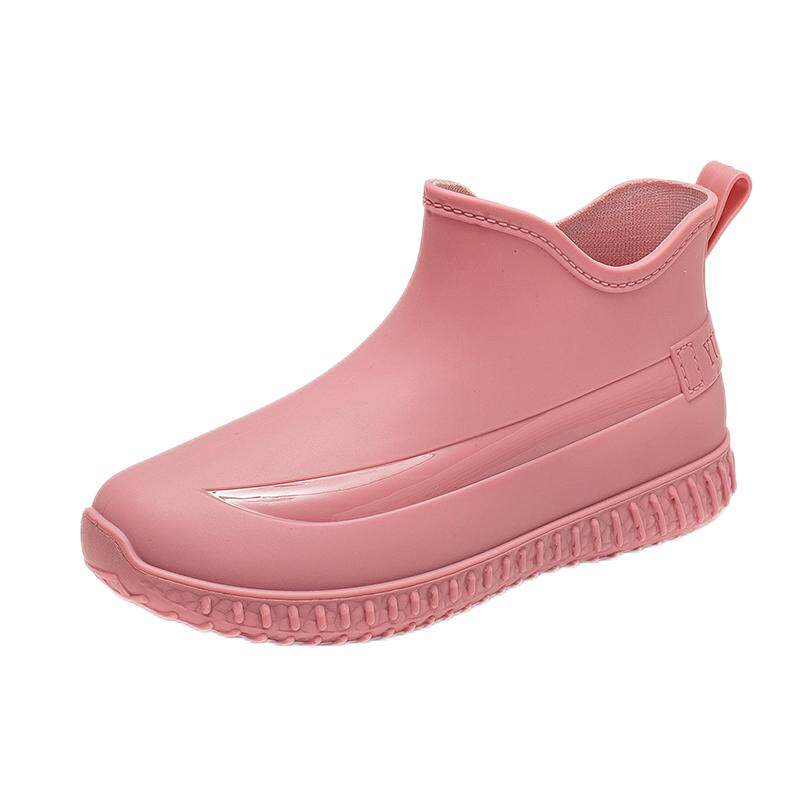 时尚雨鞋女外穿防水防滑网红水鞋短筒日系厚底胶鞋耐磨保暖厨房鞋