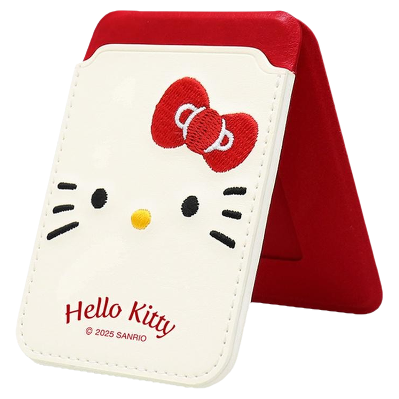 GARMMA联名Hello Kitty磁吸手机支架皮革卡包背贴便携收纳2025新款可爱卡通桌面magsafe支撑架可旋转