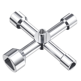 配电柜电表水表前阀门燃气表箱锁通用型多功能内三角钥匙套筒扳手