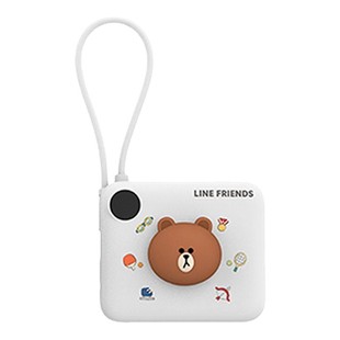 [3c认证]line friends充电宝小巧便携式自带线快充可上飞机10000毫安手机超薄移动电源适用苹果iPhone17/16