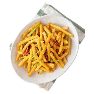 荷仙速冻香脆藕条干煸油炸莲藕棒藕丝食品小吃冷冻半成品食材批发