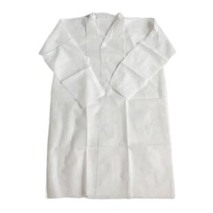 一次性工作服无纺布实验服白大褂加厚厨房药房食品厂防尘参观衣服