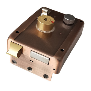 老式美心防盗门锁 铜舌铜芯外装门锁升级超C级锁芯 AFS安防1076C