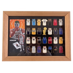 约基奇掘金球衣徽章原创实木相框桌面摆台创意球迷周边情人节礼物