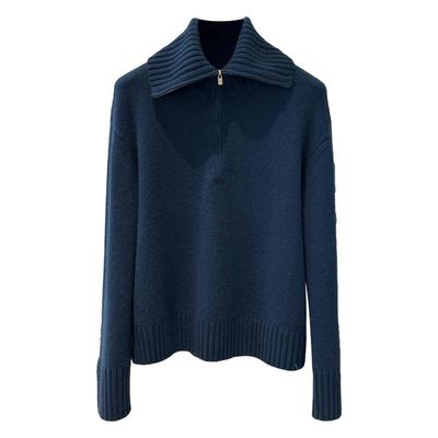 重磅！半拉链羊绒针织衫毛衣女